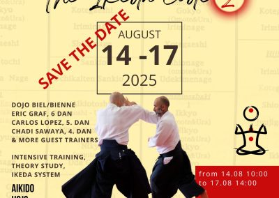 Aikido Ikeda Code 2 – summer retreat, Biel, 14-17 August 2025